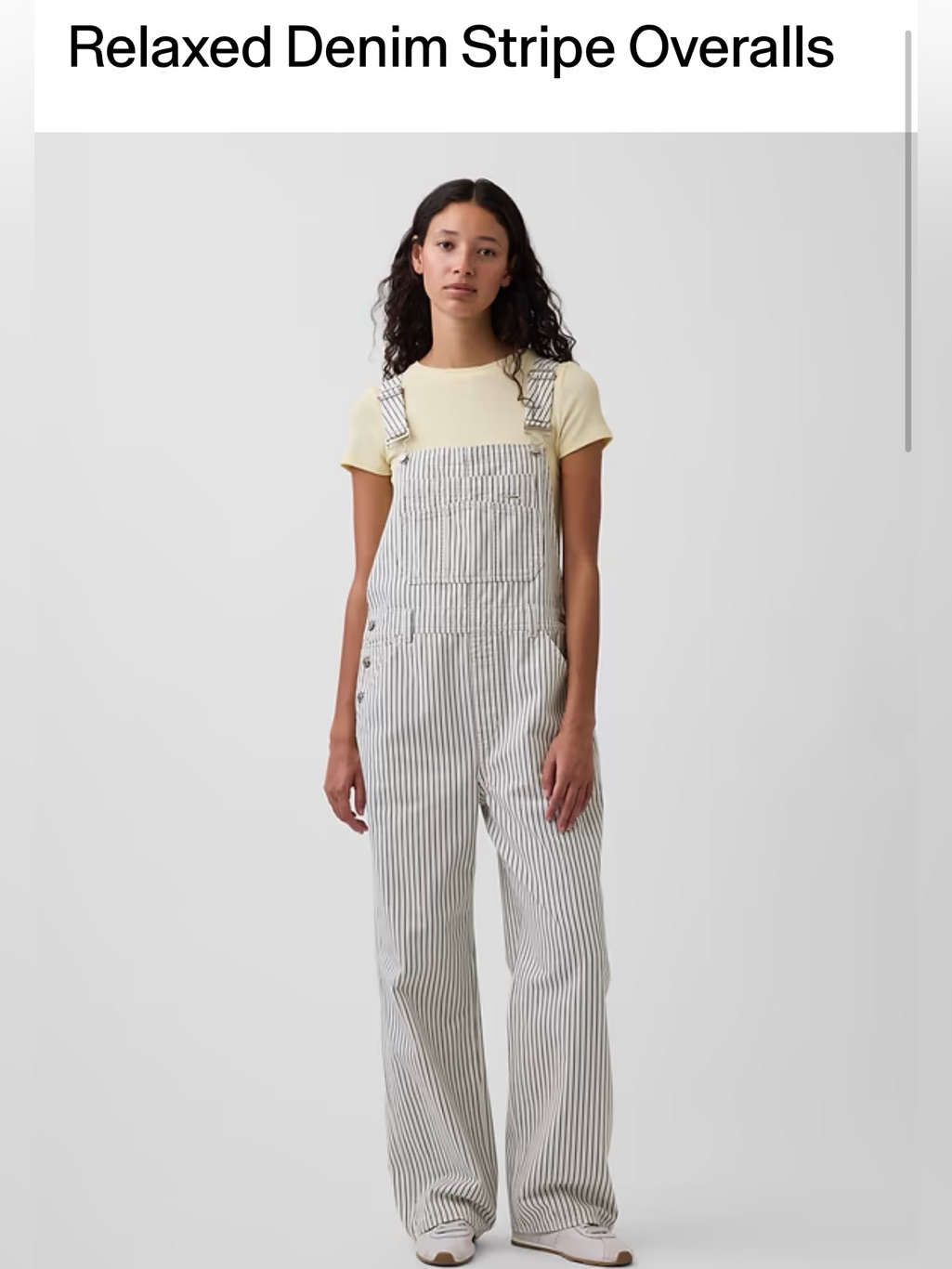 Gap Relaxed Stripe Denim Overalls - Light Blue (Summer 2026)